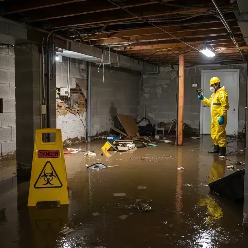 Flooded Basement Electrical Hazard in Miller County, AR Property